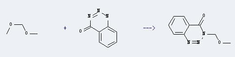 1,2,3-Benzotriazin-4(1H)-one can react with dimethoxymethane to produce 3-methoxymethyl-3H-benzo[d][1,2,3]triazin-4-one